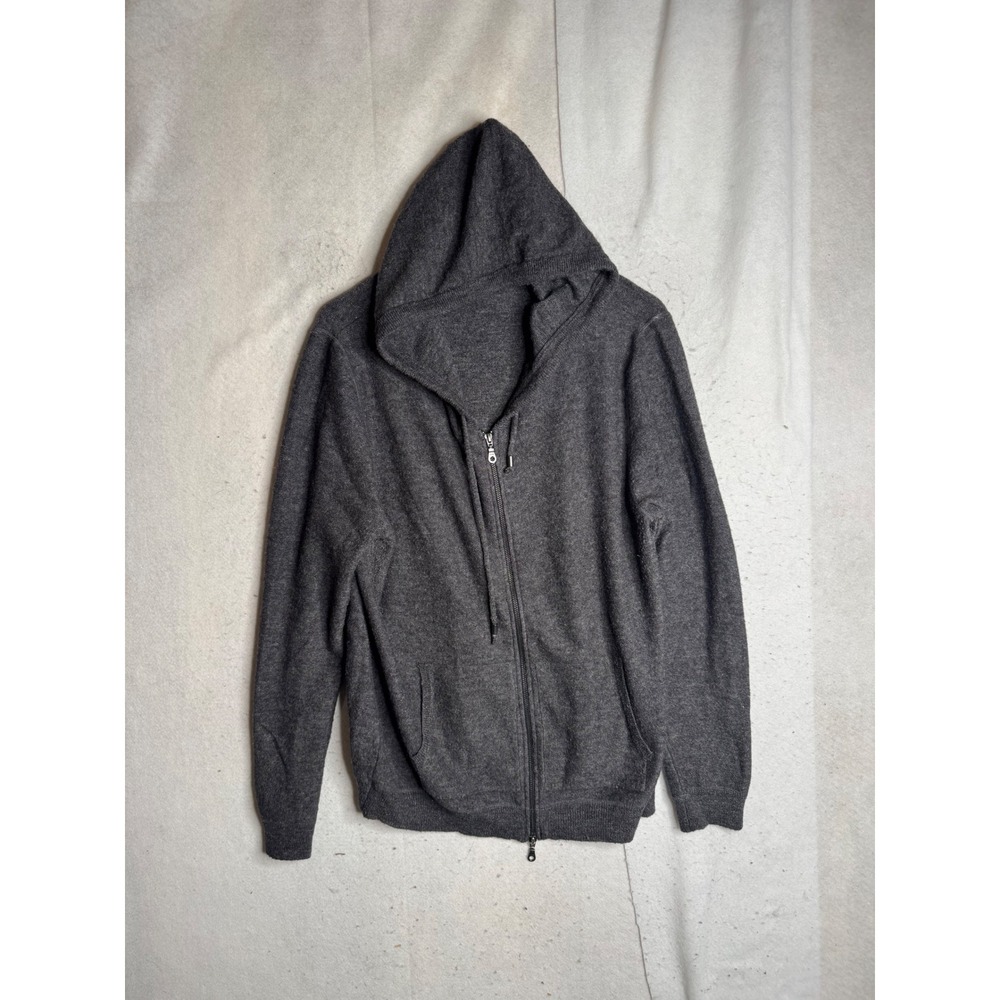 7 Diamonds Calle Gray Wool Mohair Blend Full Zip Hoodie Sweater SWM-8498 Mens